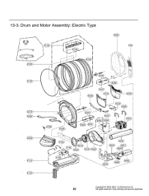 13-3. Drum And Motor Assembly: Electric Type parts for Lg Dryer DLE3400WL from AppliancePartsPros.com