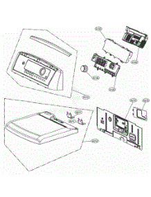 Control Panel And Plate Assembly parts for Lg Dryer DLE5070W from AppliancePartsPros.com