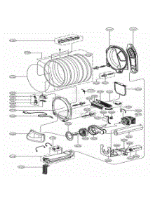 Drum And Motor Assembly: Electric Type parts for Lg Dryer DLE5070W from AppliancePartsPros.com