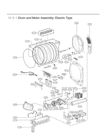 Drum And Motor Assembly parts for Lg Dryer DLE6100M from AppliancePartsPros.com