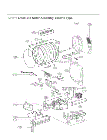 Drum And Motor Assembly parts for Lg Dryer DLE7150WA from AppliancePartsPros.com