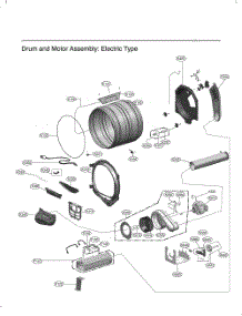 Drum And Motor Assembly parts for Lg Dryer DLE8400WE from AppliancePartsPros.com