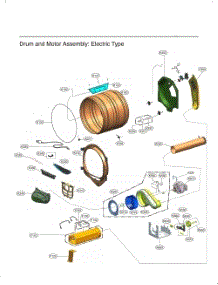 Drum And Motor Assembly: Electric Type parts for Lg Dryer DLE8480LE from AppliancePartsPros.com