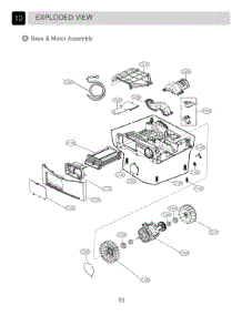 Exploded View   Base & Motor Assembly parts for Lg Dryer DLEC855R from AppliancePartsPros.com