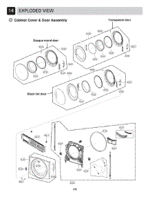 Cabinet Cover & Door parts for Lg Dryer DLEC885W from AppliancePartsPros.com