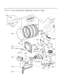 Drum And Motor Assembly parts for Lg Dryer DLEX4080B from AppliancePartsPros.com