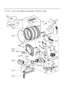 Drum And Motor Assembly parts for Lg Dryer DLEX4080W from AppliancePartsPros.com