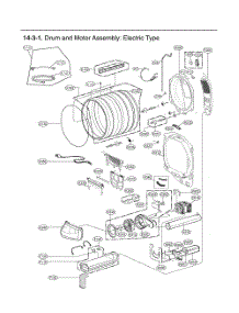 Drum And Motor Assembly parts for Lg Dryer DLEX7300VE from AppliancePartsPros.com