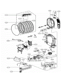 Drum And Motor Assembly: Electric Type parts for Lg Dryer DLEX8500W from AppliancePartsPros.com