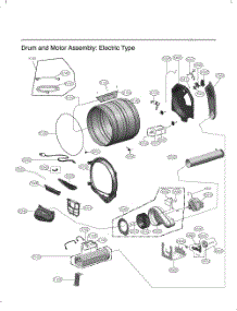 Drum And Motor Assembly parts for Lg Dryer DLEX8600BE from AppliancePartsPros.com