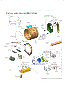 Drum And Motor Assembly: Electric Type parts for Lg Dryer DLEX8600WE from AppliancePartsPros.com