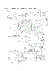 Drum And Motor Assembly parts for Lg Dryer DLEX9500V from AppliancePartsPros.com