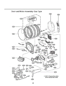 Drum / Motor Assy: Gas Type parts for Lg Dryer DLG3401W from AppliancePartsPros.com