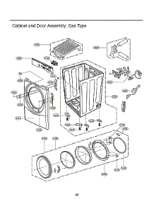 Cabinet / Door Assy: Gas Type parts for Lg Dryer DLG3501W from AppliancePartsPros.com