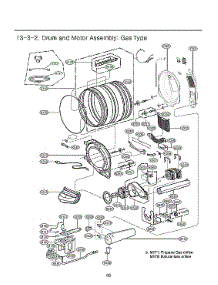 Drum & Motor Assy : Gas Type parts for Lg Dryer DLG3601W/00 from AppliancePartsPros.com