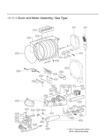 13-3-2.Drum And Motor Assembly: Gas Type parts for Lg Dryer DLG6101WA from AppliancePartsPros.com