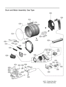 Drum And Motor Assembly parts for Lg Dryer DLG8401BE from AppliancePartsPros.com