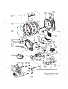 Drum And Motor Assembly: Gas Type parts for Lg Dryer DLGX4071W from AppliancePartsPros.com