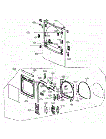 Cabinet And Door Assembly: Gas Type 2 parts for Lg Dryer DLGX5681WE from AppliancePartsPros.com