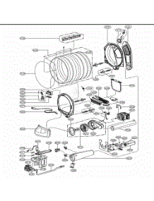 Drum And Motor Assembly: Gas Type parts for Lg Dryer DLGX5681WE from AppliancePartsPros.com
