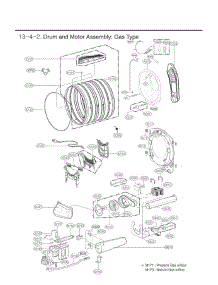 Drum And Motor Assembly parts for Lg Dryer DLGX8981V from AppliancePartsPros.com