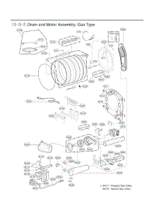Drum And Motor Assembly parts for Lg Dryer DLGX9501V from AppliancePartsPros.com
