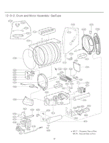 Drum And Motor Assembly parts for Lg Dryer DLGY1702W from AppliancePartsPros.com