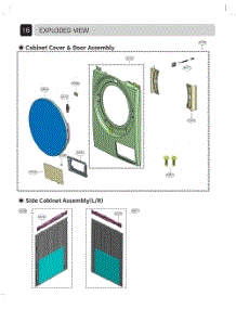 Cabinet Cover & Door Assembly parts for Lg Dryer DLHC4002W from AppliancePartsPros.com