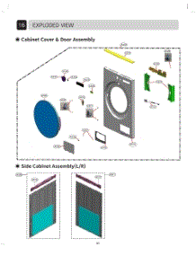 Cabinet Cover & Door Assembly parts for Lg Dryer DLHC5502V from AppliancePartsPros.com