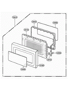 Door Parts parts for Lg Range DMW13MB from AppliancePartsPros.com