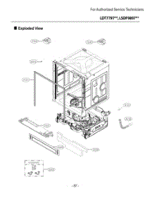 Diagram 1 parts for Lg Dishwasher DUA217TT from AppliancePartsPros.com