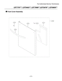 Front Cover Assembly parts for Lg Dishwasher DUA217TT from AppliancePartsPros.com