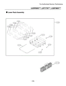Lower Rack Assembly parts for Lg Dishwasher DUA217TT from AppliancePartsPros.com