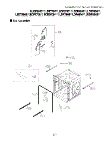 Tub Assembly parts for Lg Dishwasher DUA217TT from AppliancePartsPros.com
