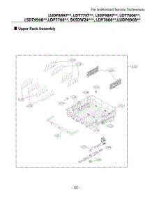 Upper Rack Assembly parts for Lg Dishwasher DUA217TT from AppliancePartsPros.com