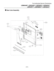 Door Liner Assembly parts for Lg Dishwasher DUA315HDL from AppliancePartsPros.com