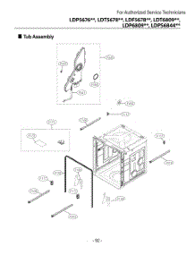 Tub Assembly parts for Lg Dishwasher DUA315HDL from AppliancePartsPros.com
