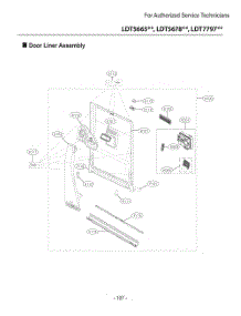 Door Liner Assembly parts for Lg Dishwasher DUA414TD from AppliancePartsPros.com