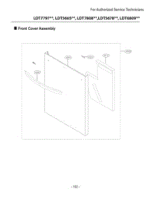 Front Cover Assembly parts for Lg Dishwasher DUA414TD from AppliancePartsPros.com