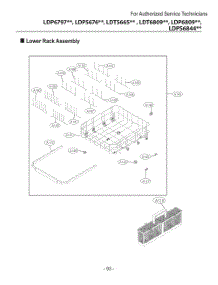 Lower Rack Assembly parts for Lg Dishwasher DUA414TD from AppliancePartsPros.com