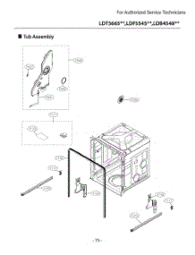 Tub Assembly parts for Lg Dishwasher DUA414TD from AppliancePartsPros.com