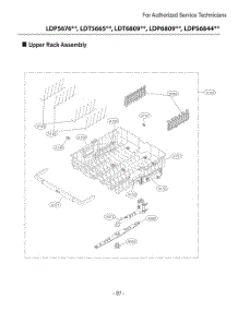 Upper Rack Assembly parts for Lg Dishwasher DUA414TD from AppliancePartsPros.com