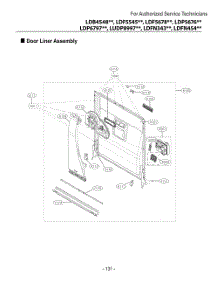 Door Liner Assembly parts for Lg Dishwasher DUA513FB from AppliancePartsPros.com