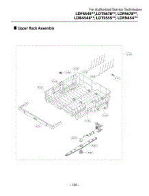 Upper Rack Assembly parts for Lg Dishwasher DUA513FB from AppliancePartsPros.com