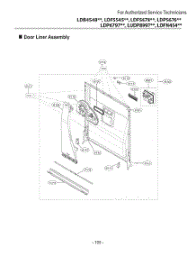 Door Liner Assembly parts for Lg Dishwasher DUA513FD from AppliancePartsPros.com