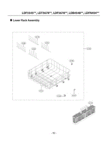 Lower Rack Assembly parts for Lg Dishwasher DUA513FD from AppliancePartsPros.com