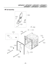 Tub Assembly parts for Lg Dishwasher DUA513FD from AppliancePartsPros.com