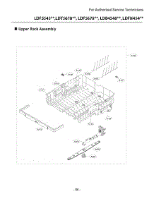 Upper Rack Assembly parts for Lg Dishwasher DUA513FD from AppliancePartsPros.com