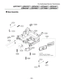 Base Assembly parts for Lg Dishwasher DUA513FT from AppliancePartsPros.com