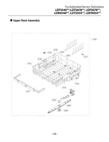 Upper Rack Assembly parts for Lg Dishwasher DUA513FT from AppliancePartsPros.com